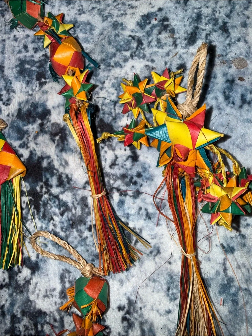 NEW Bird Toy Bundle Natural Woven Chew Toys‎ Parrot Conure Cockatiel Set